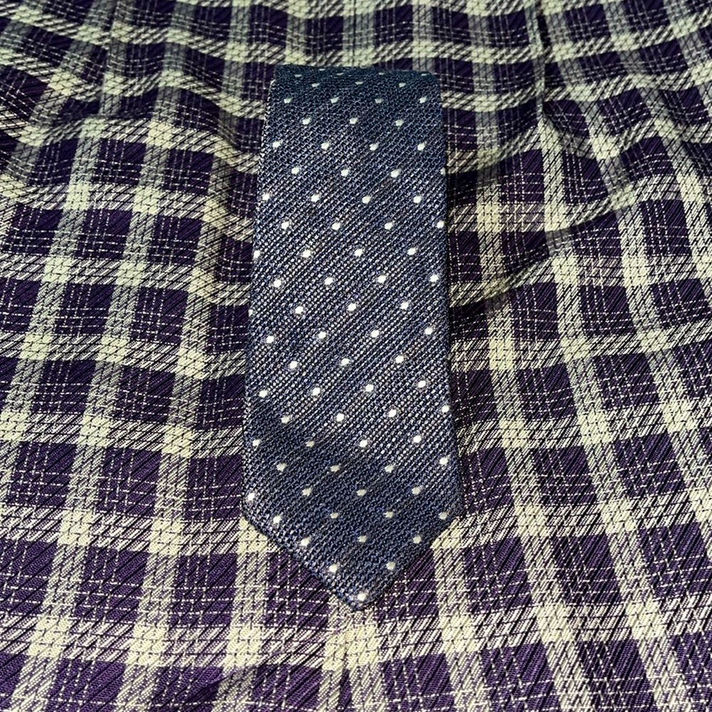 SUITSUPPLY Woven Textured Polka Dot Specialty Tie